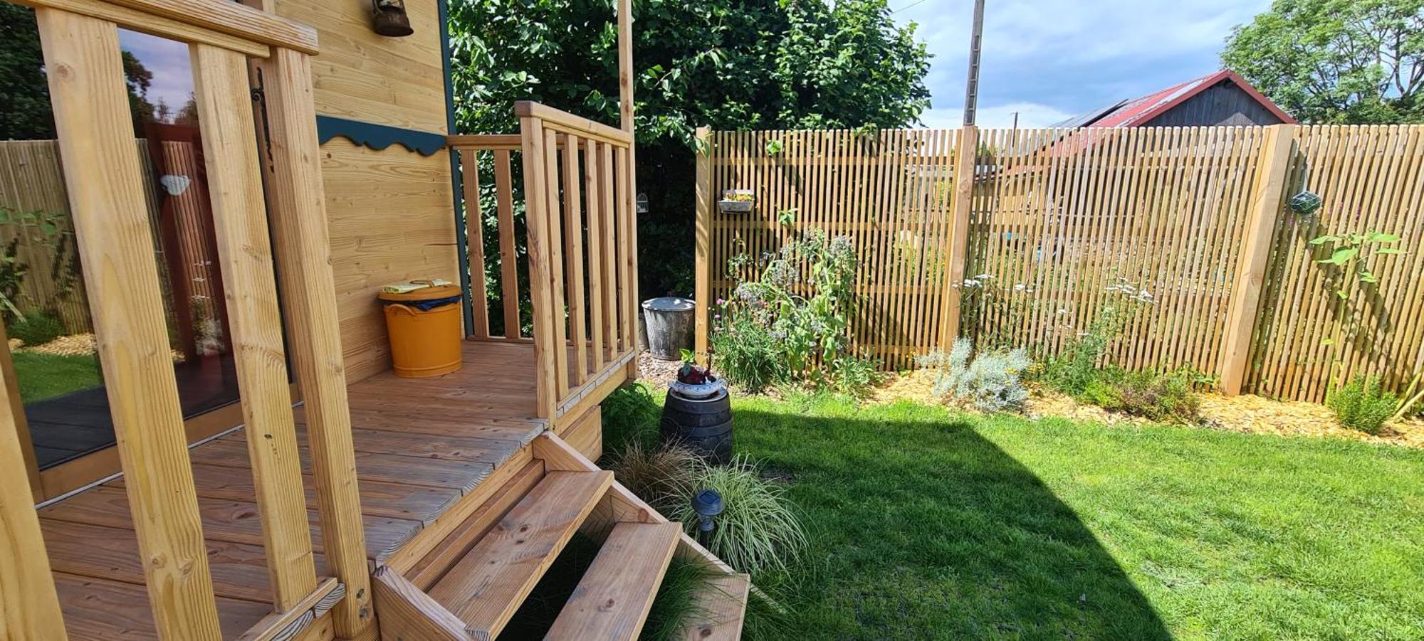 Vila Roulotte A La Ferme Buissonniere La Lande-de-Louge Exteriér fotografie